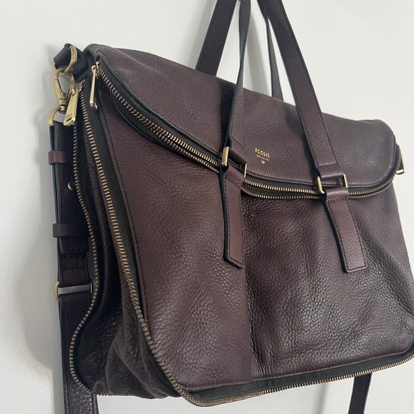Fossil Leather Satchel - Picture 1 of 7